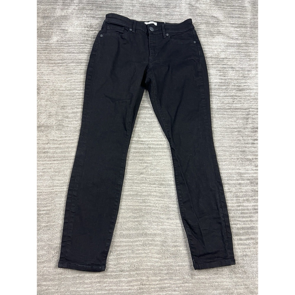 LOFT‎ Jeans Womens 4 Black Curvy Skinny Denim Slim Pockets Cotton Blend